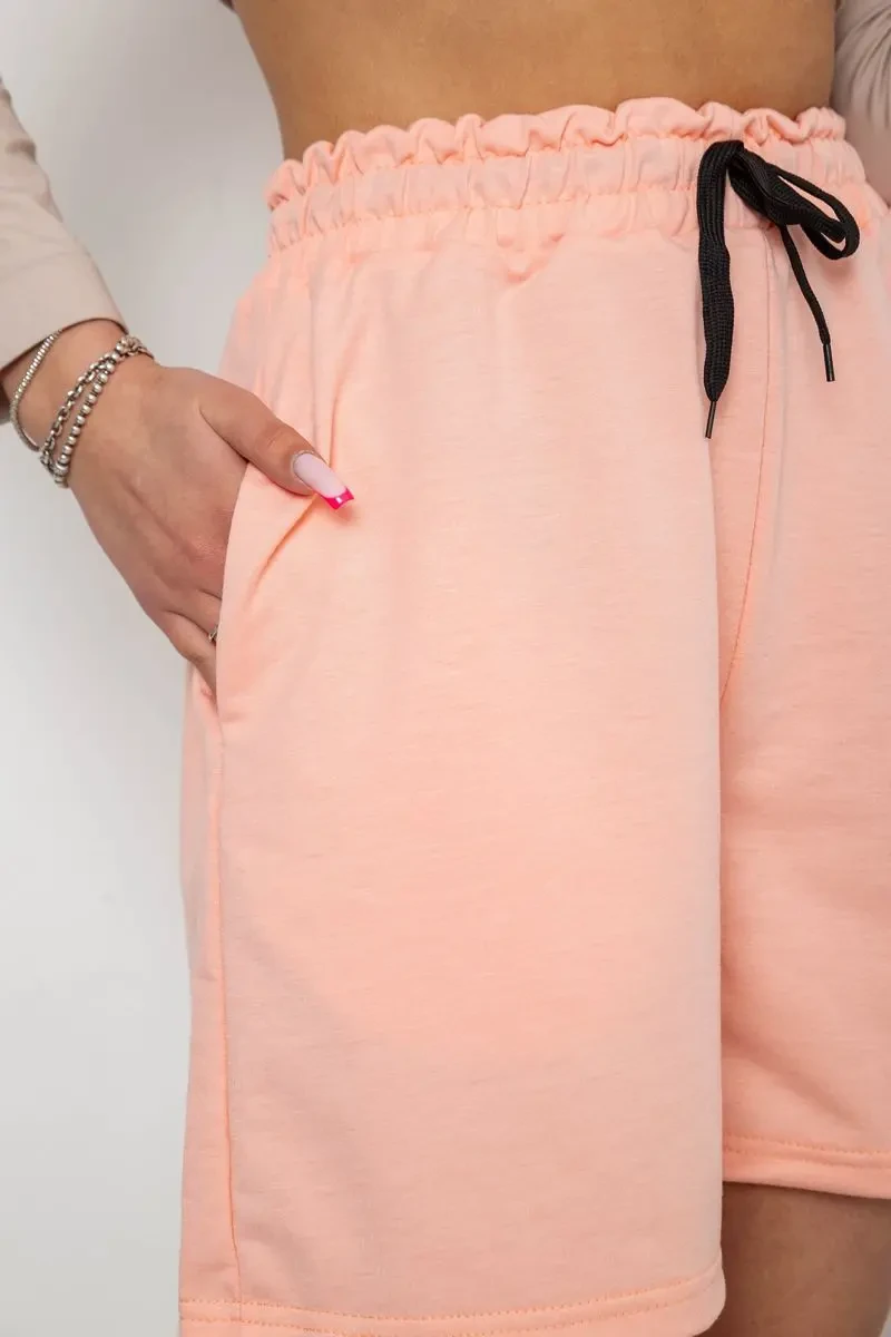 Шорти жіночі однотонні, колір персиковий, 238R57907 5