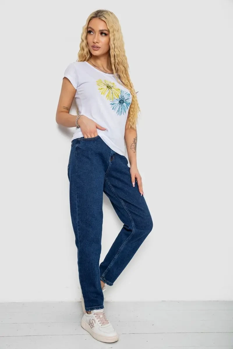 Футболка жіноча з принтом, колір білий, 244R2215 2