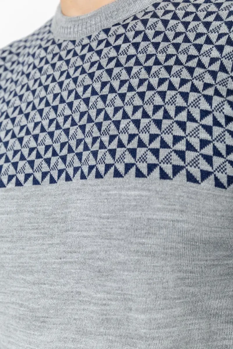 Светр чоловічий, колір сіро-синій, 161R898 5