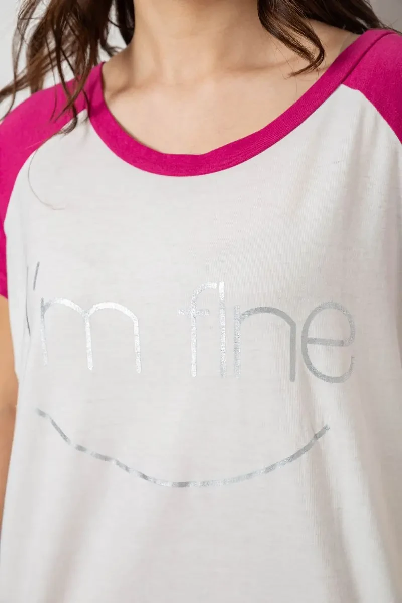 Жіноча піжама з принтом, колір молочний, 243R1600-026 5