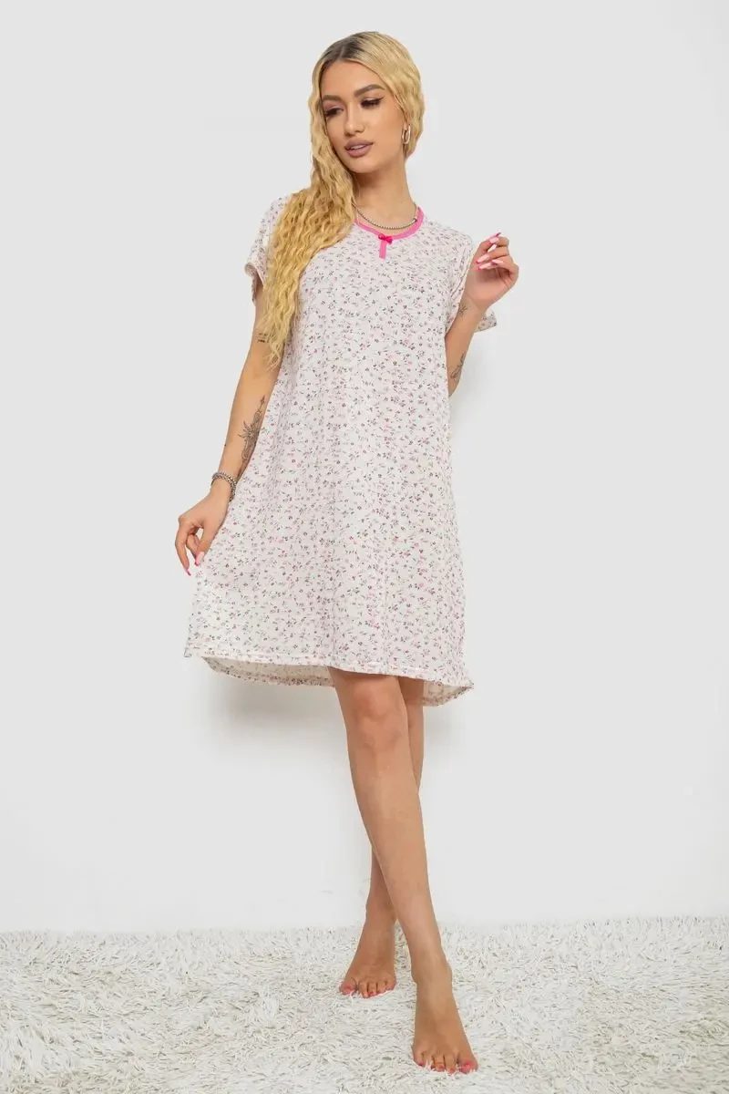 Нічна сорочка, колір біло-рожевий, 238R58367 2