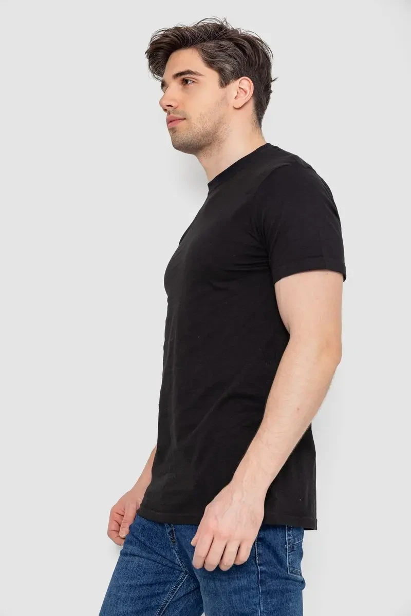 Футболка чоловіча базова білизняна, колір чорний, 244R121 3