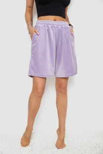 Шорти жіночі велюрові, колір світло-бузковий, 238R106