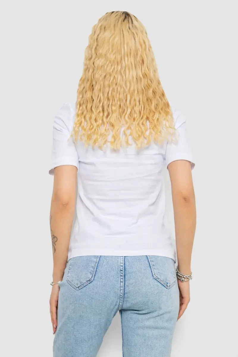 Футболка жіноча з принтом, колір білий, 241R130 4