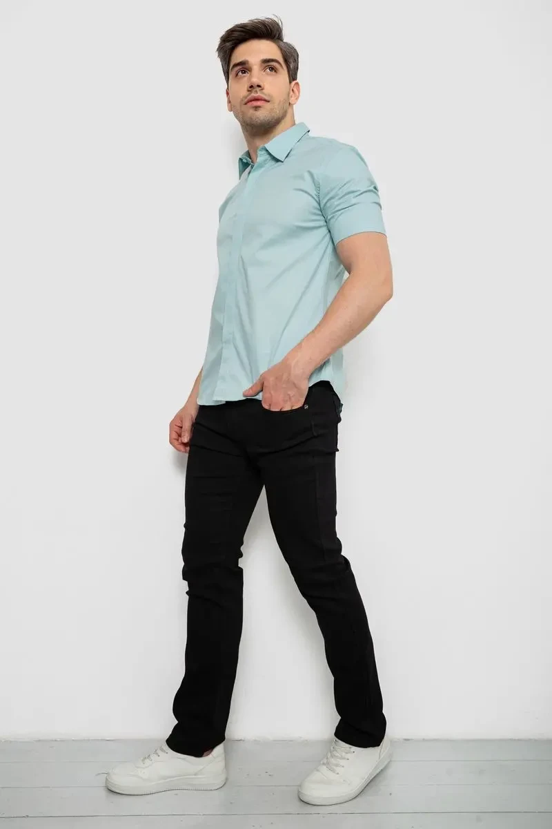 Сорочка чоловіча однотонна, колір оливковий, 214R6917-3 2