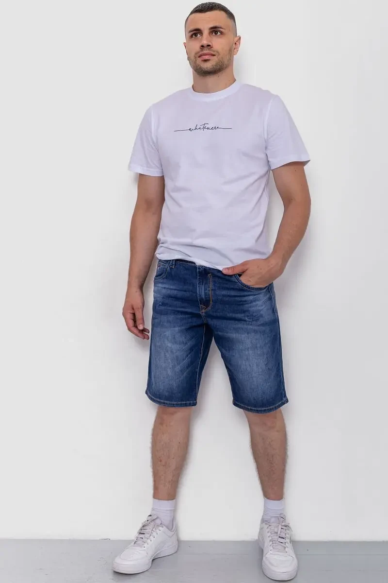 Джинсові шорти чоловічі, колір синій, 244R5A-047 2