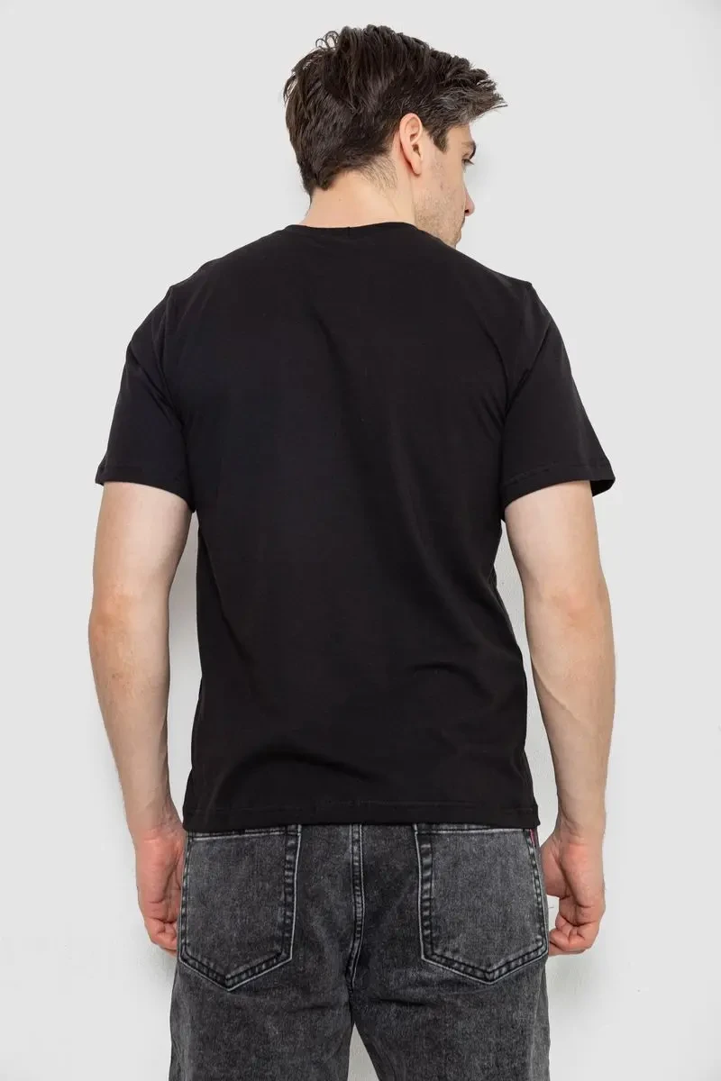 Футболка чоловіча з принтом, колір чорний, 241R1906 4