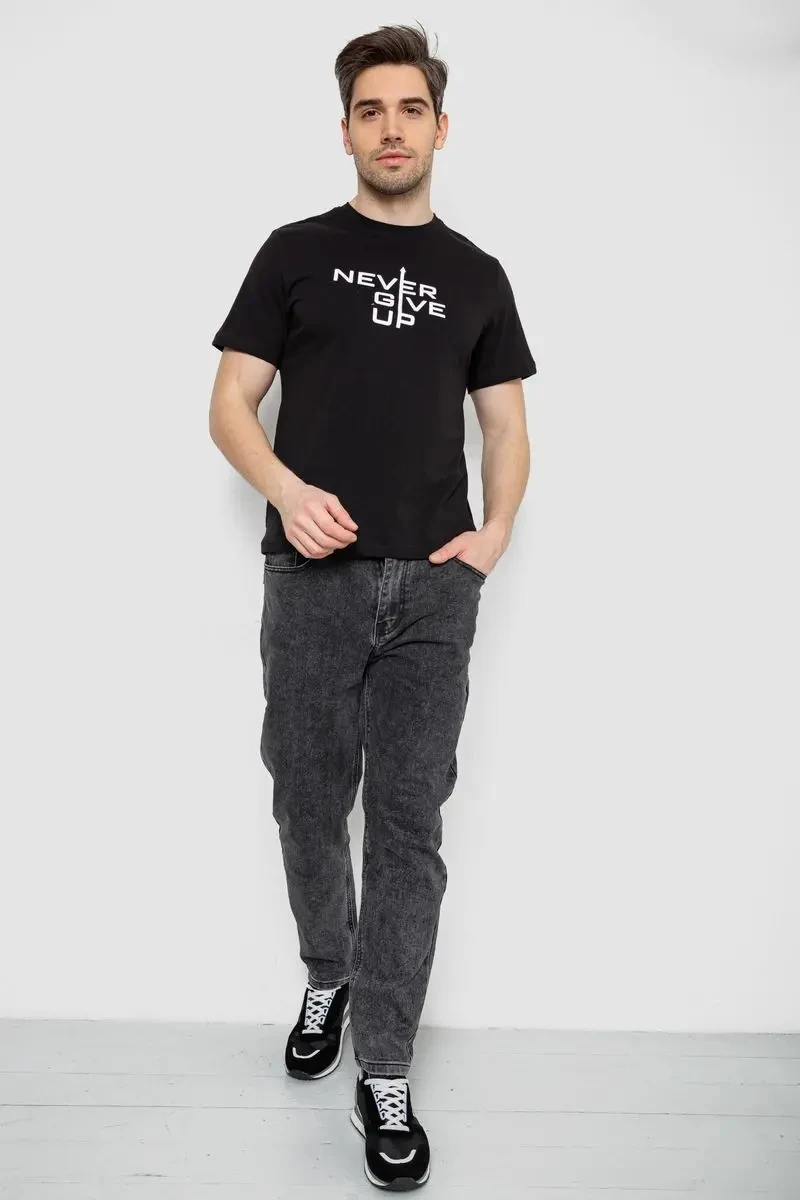 Футболка чоловіча з принтом, колір чорний, 241R1905 2