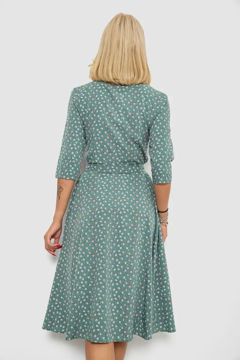 Сукня софт з принтом, колір зелений, 230R1011-5 4