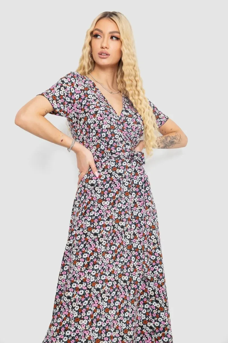 Сарафан із принтом на запах, колір різноколір, 241R180 2