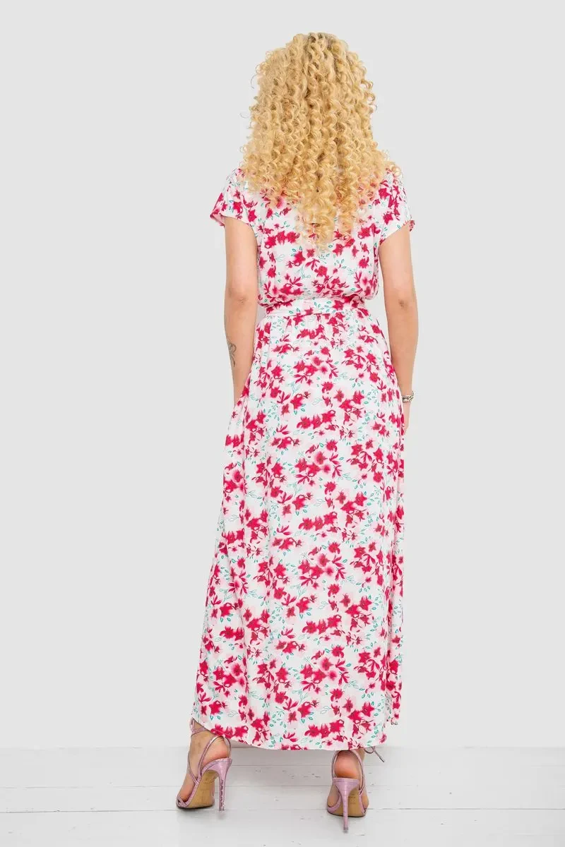 Сукня з принтом, колір молочно-рожевий, 214R0228-8 4