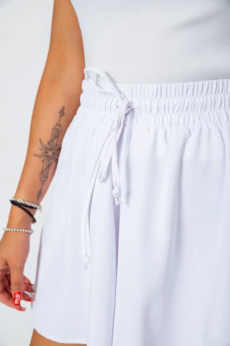 Шорти-спідниця однотонні, колір білий, 102R5256 5