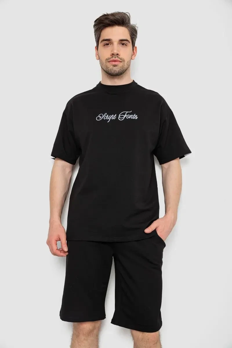 Костюм чоловічий повсякденний, колір чорний, 238R1569