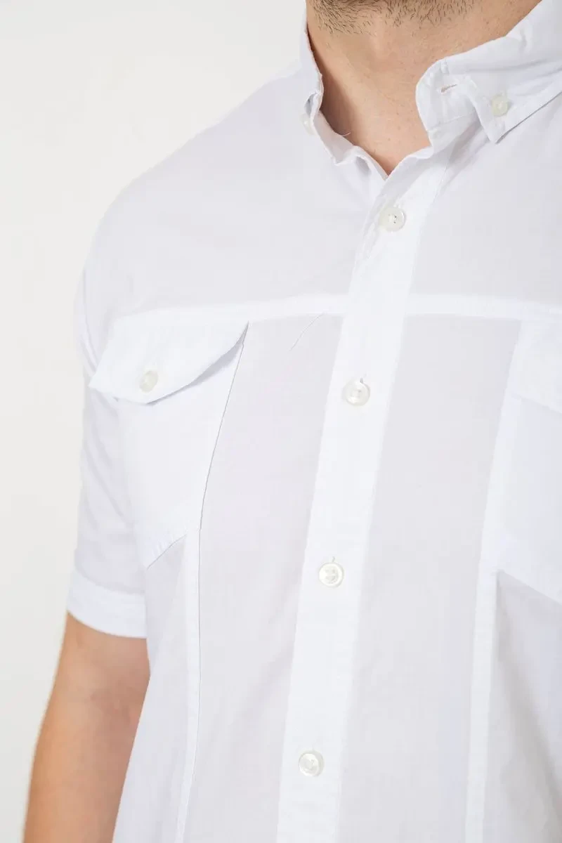 Сорочка чоловіча однотонна, колір білий, 214R6917-2 5