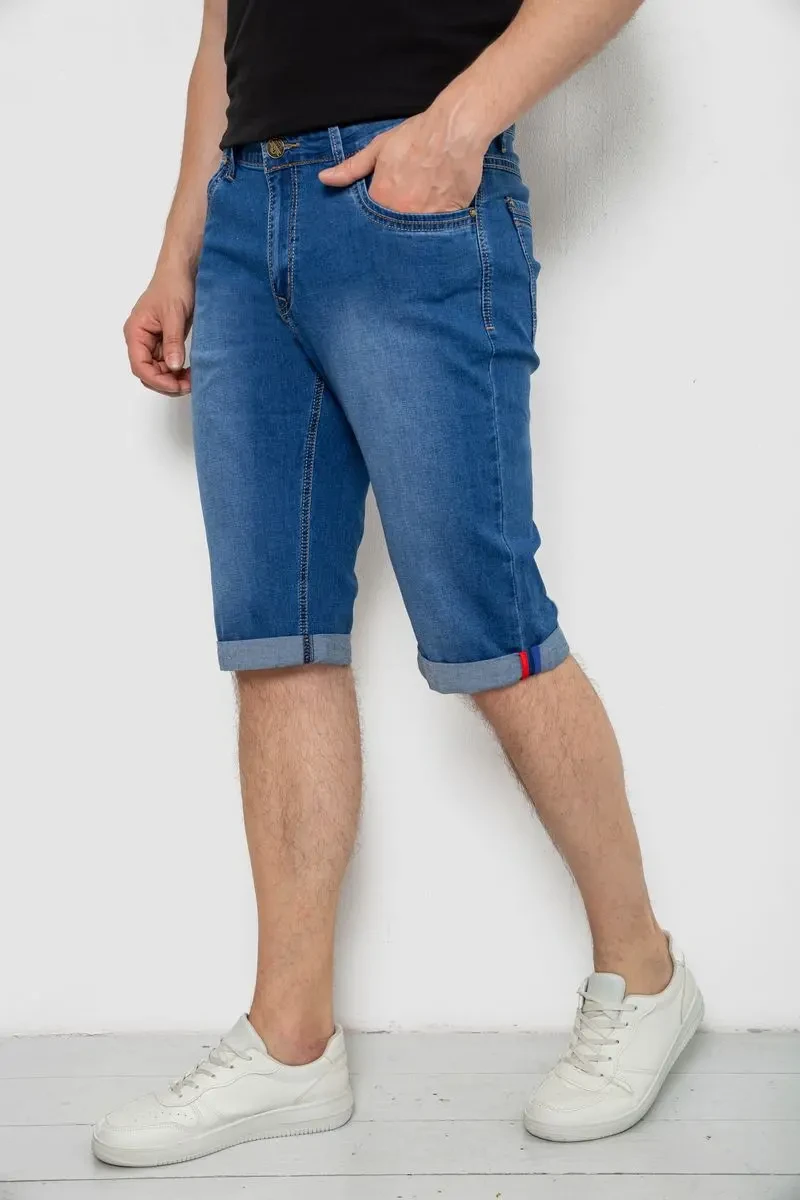 Шорти чоловічі джинсові, колір синій, 244RLS22-0230D 3