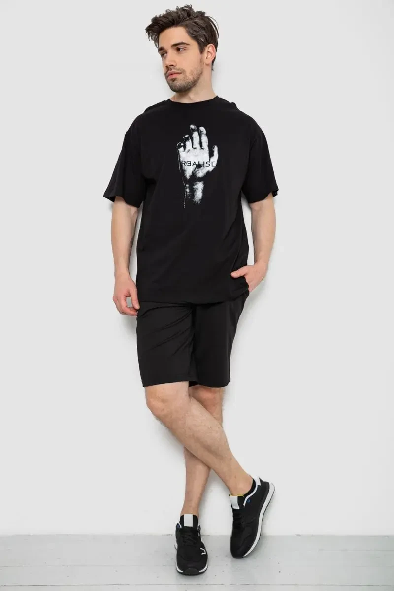 Костюм чоловічий повсякденний, колір чорний, 238R1575 2