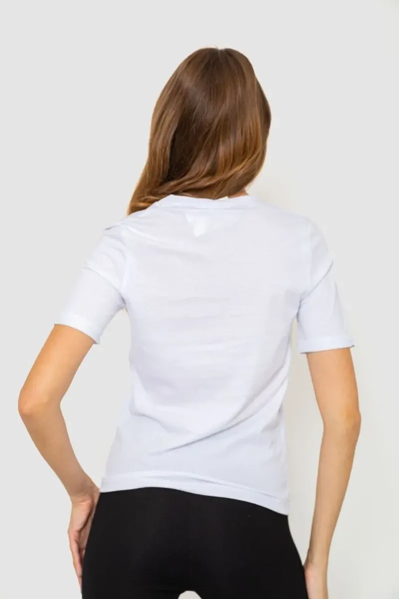 Жіноча футболка з принтом, колір білий, 241R121 4