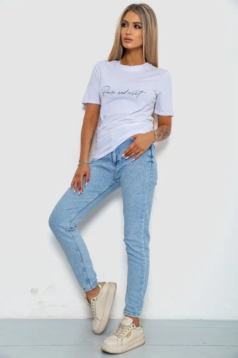 Футболка жіноча з принтом, колір білий, 238R57395 2