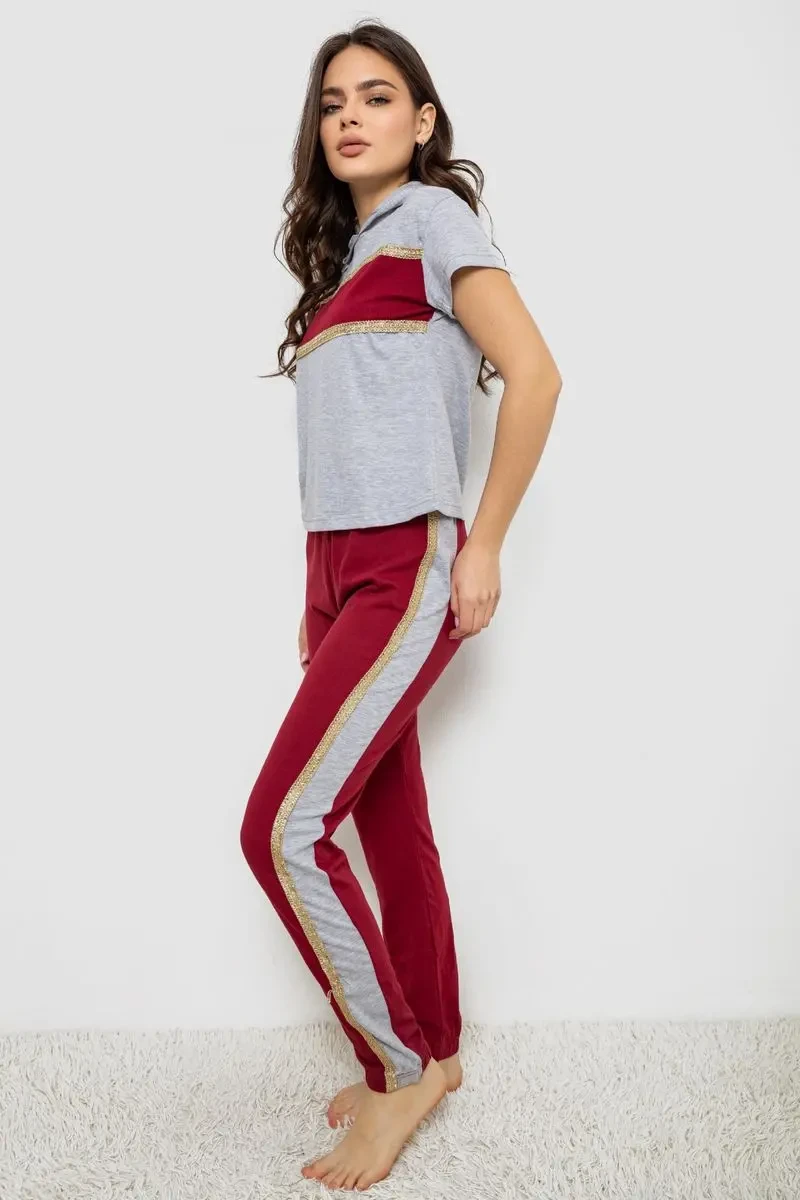 Піжама жіноча, колір сірий, 243R1488-013 3