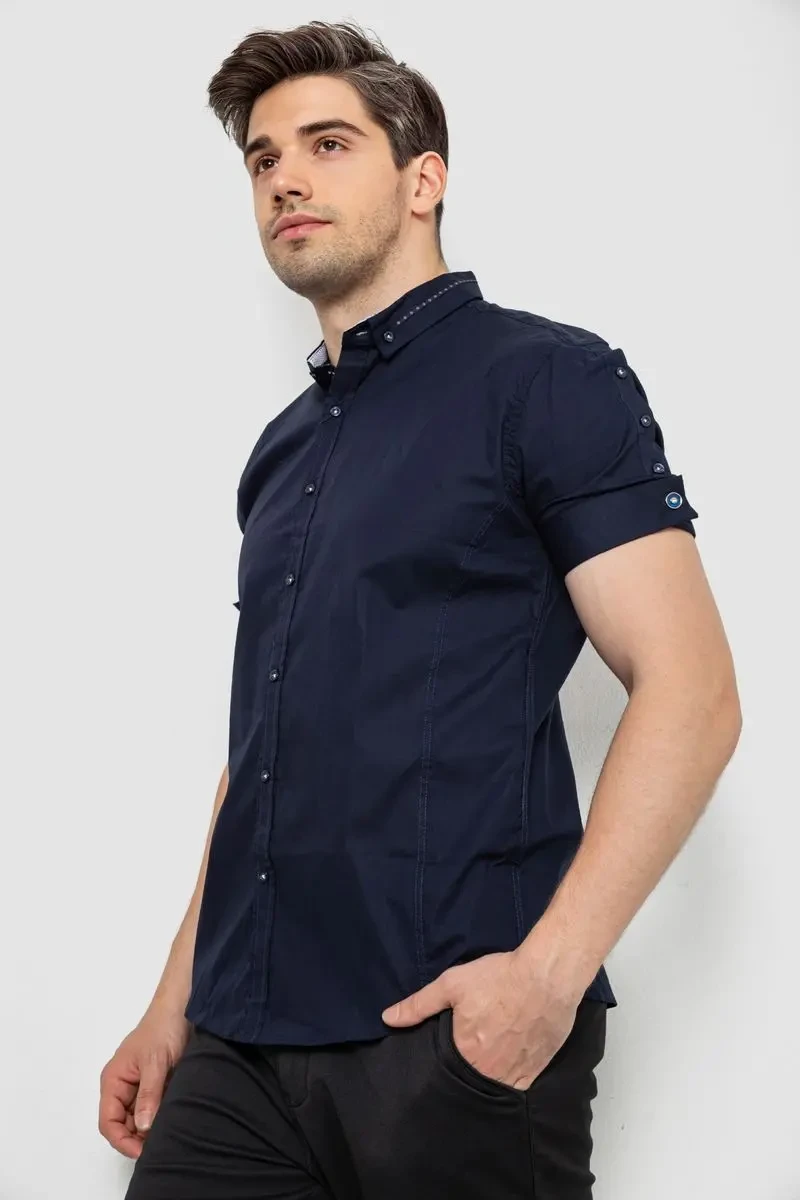 Сорочка чоловіча, колір темно-синій, 214R9001-1 3