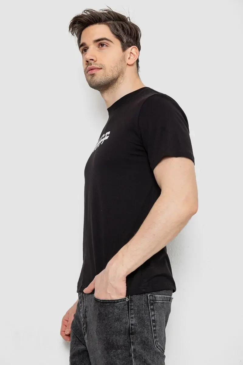 Футболка чоловіча з принтом, колір чорний, 241R1902 3