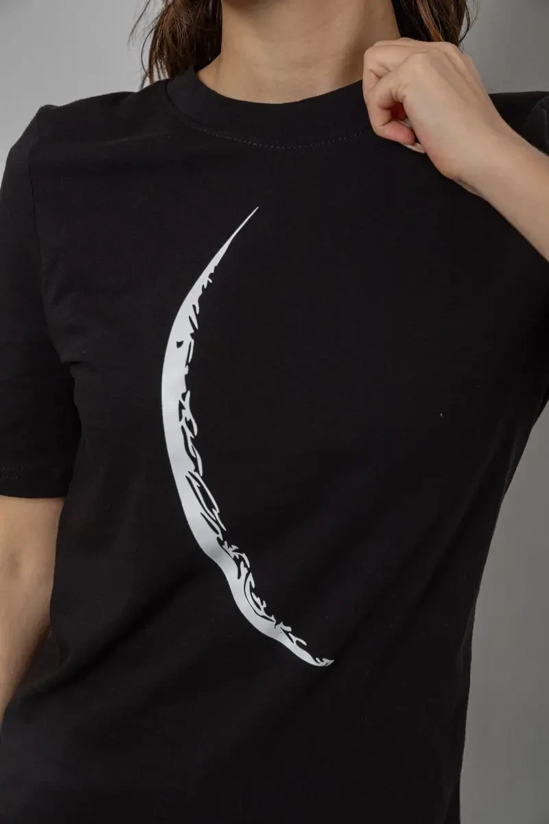 Футболка жіноча з принтом, колір чорний, 241R1830 5