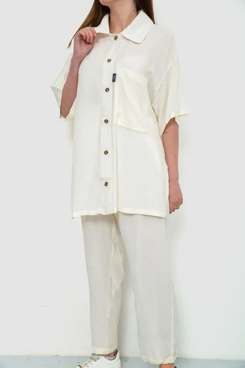 Костюм жіночий, колір молочний, 102R5227 3