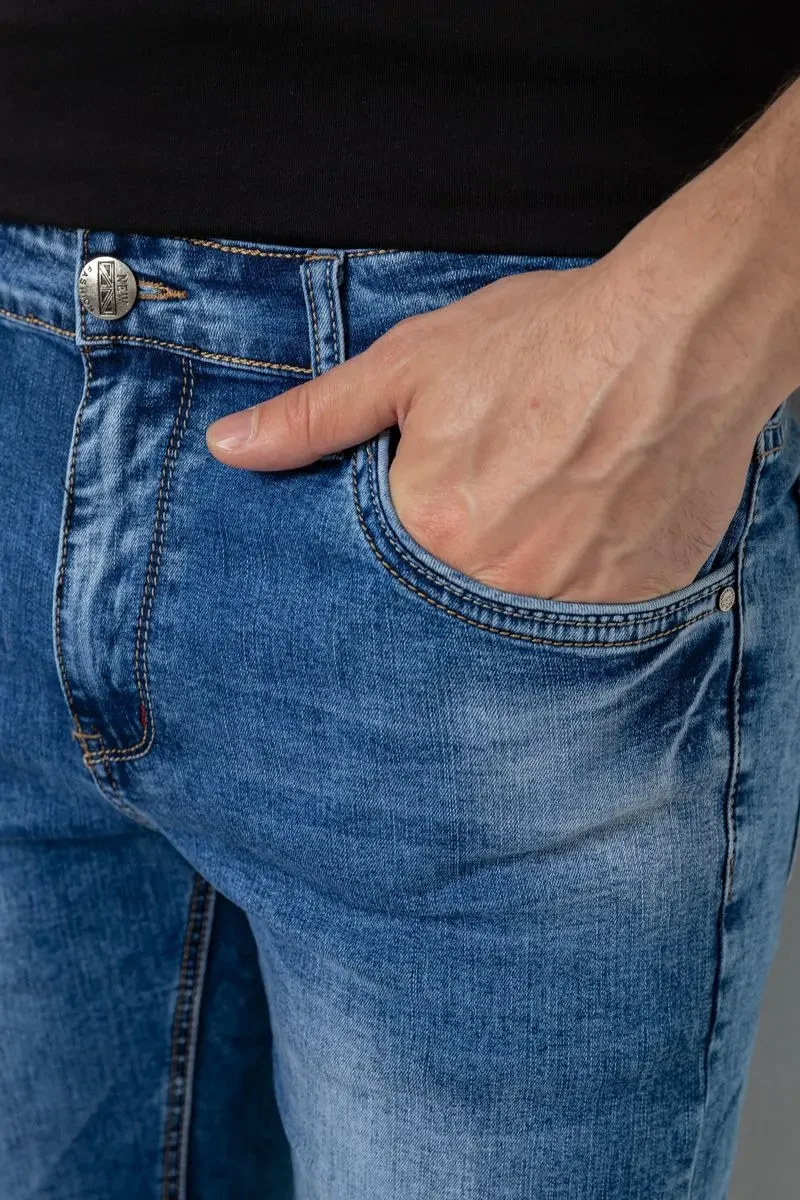 Шорти чоловічі джинсові, колір синій, 244RLS22-0212X 5