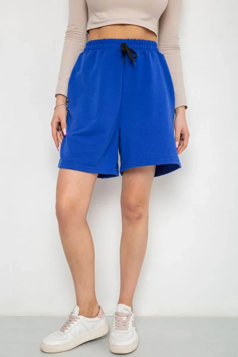 Шорти жіночі однотонні, колір електрик, 238R57907