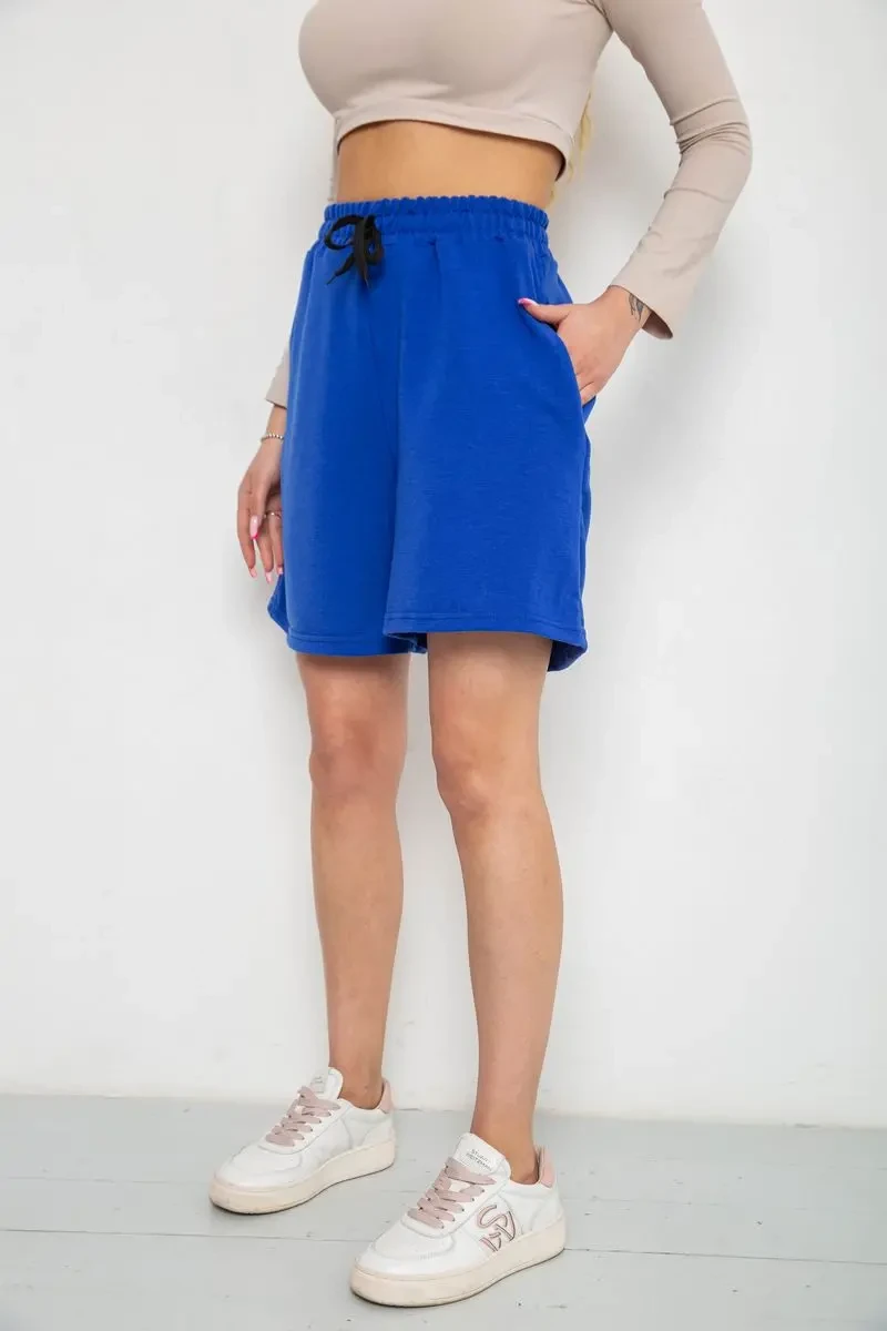 Шорти жіночі однотонні, колір електрик, 238R57907 3