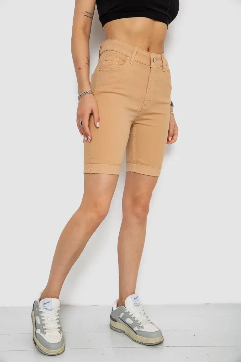 Шорти джинсові жіночі, колір бежевий, 182R1700 3