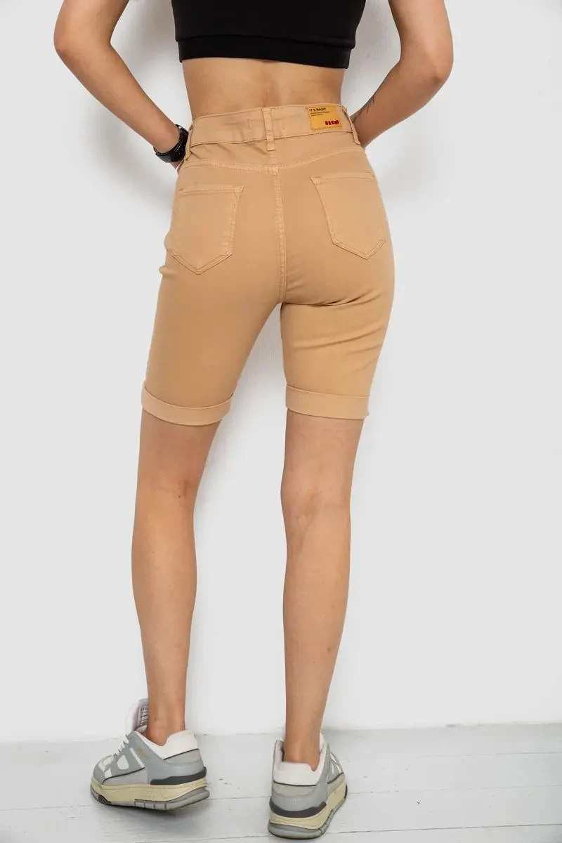 Шорти джинсові жіночі, колір бежевий, 182R1700 4