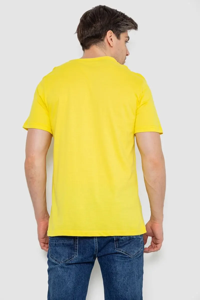 Футболка чоловіча базова білизняна, колір жовтий, 244R121 4