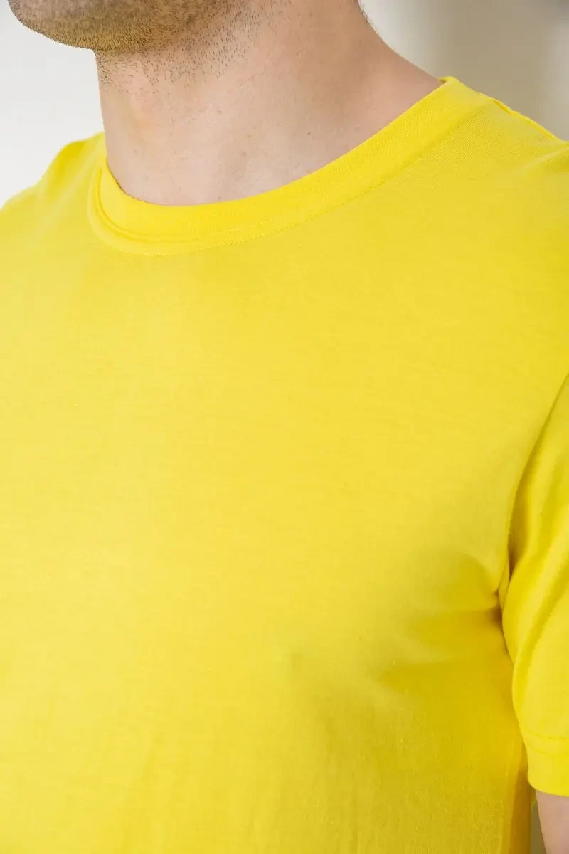 Футболка чоловіча базова білизняна, колір жовтий, 244R121 5