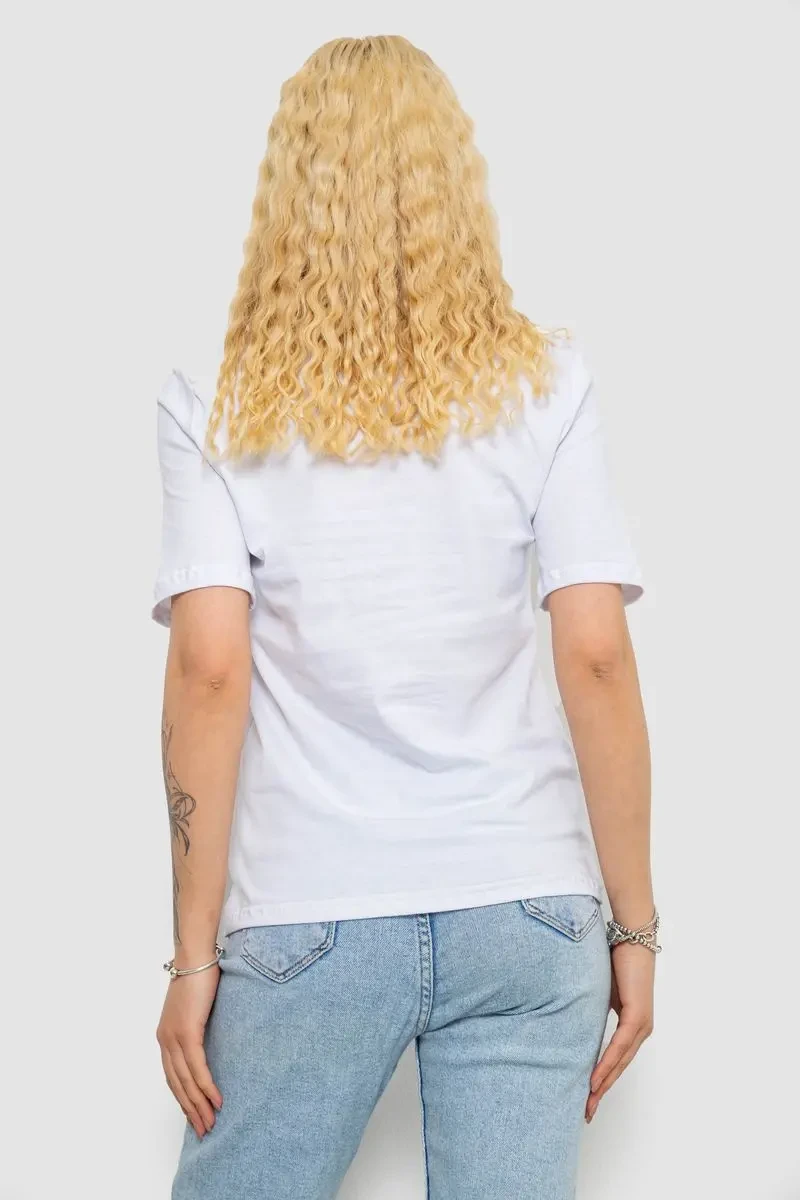 Футболка жіноча з принтом, колір білий, 241R1833 4