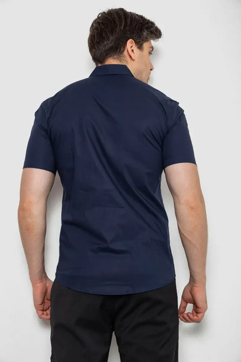 Сорочка чоловіча однотонна, колір темно-синій, 214R7011 4