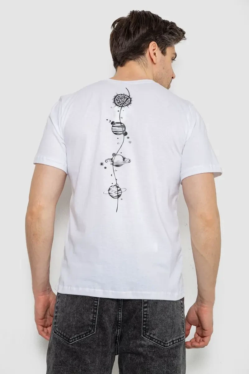 Футболка чоловіча з принтом, колір білий, 241R1907 3