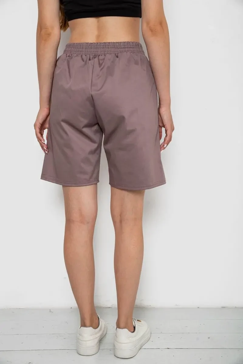 Шорти жіночі однотонні, колір мокко, 238R315-1 4