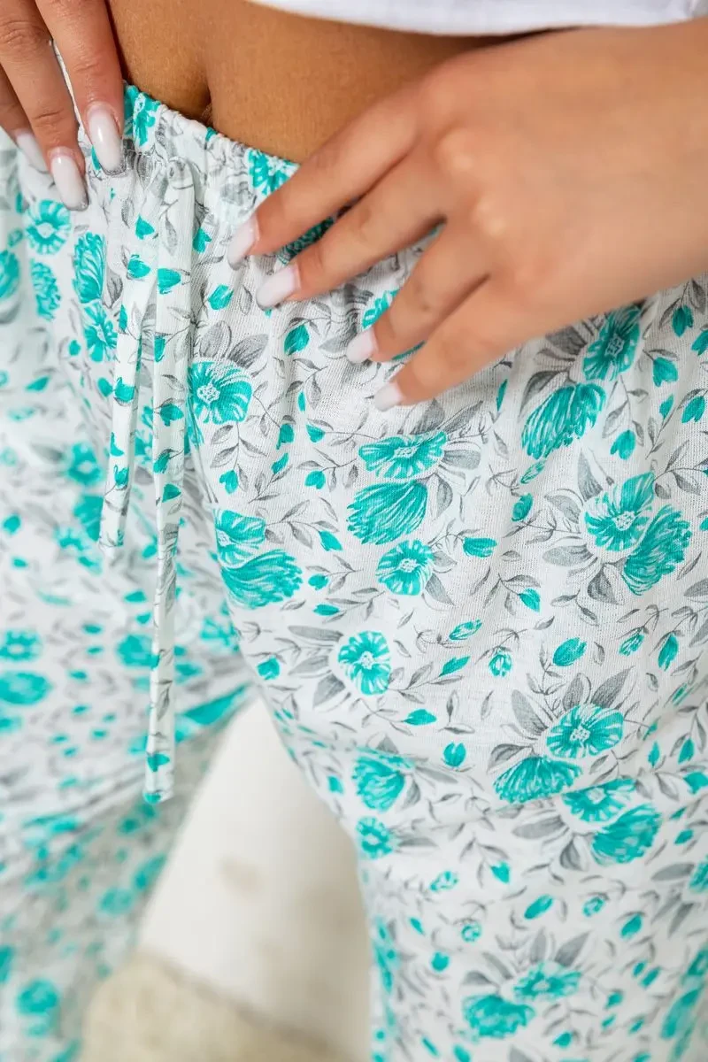 Штани жіночі домашні, колір молочно-бірюзовий, 238R57854 5