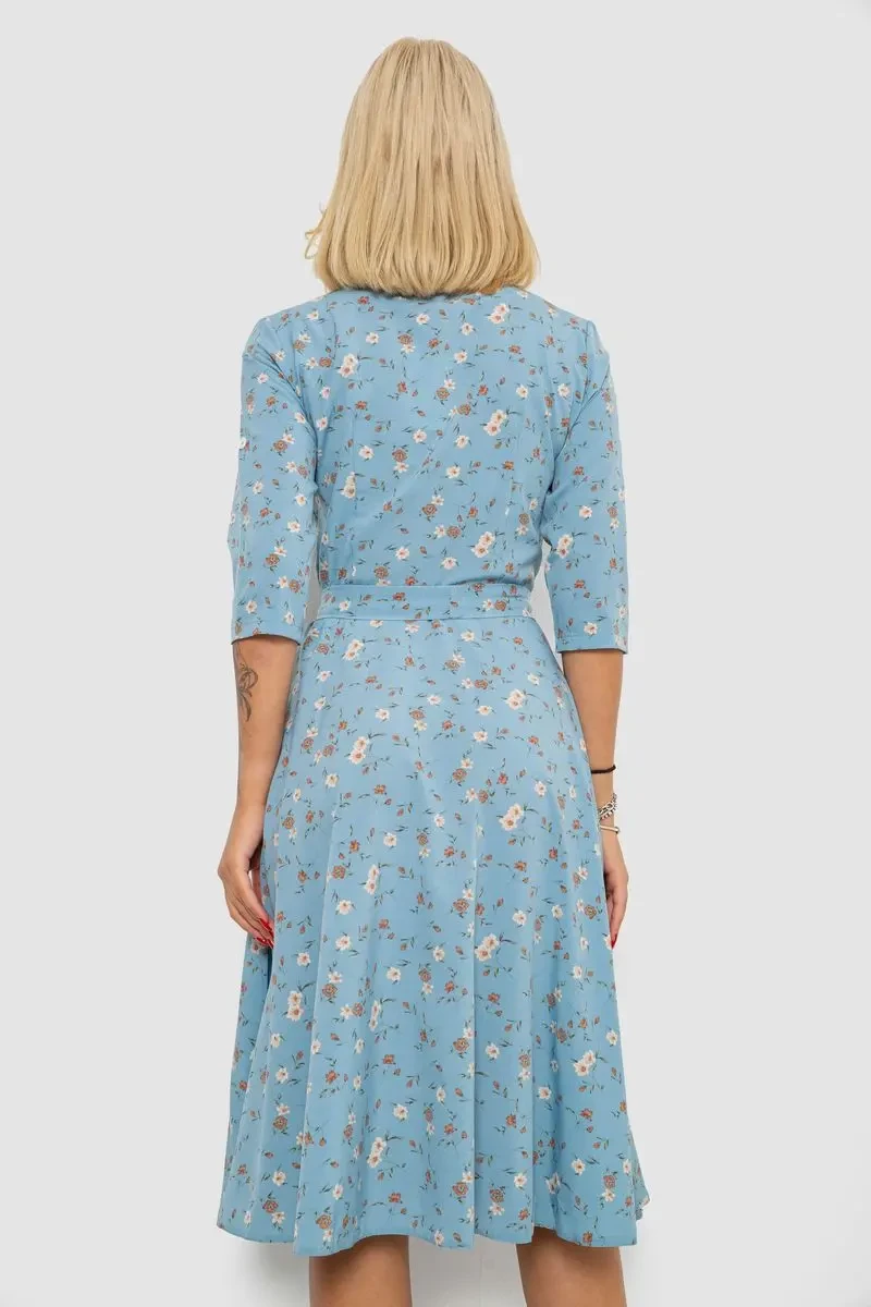 Сукня софт з принтом, колір джинс, 230R1011-5 4