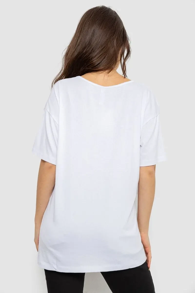 Футболка жіноча з принтом, колір білий, 244R605 4