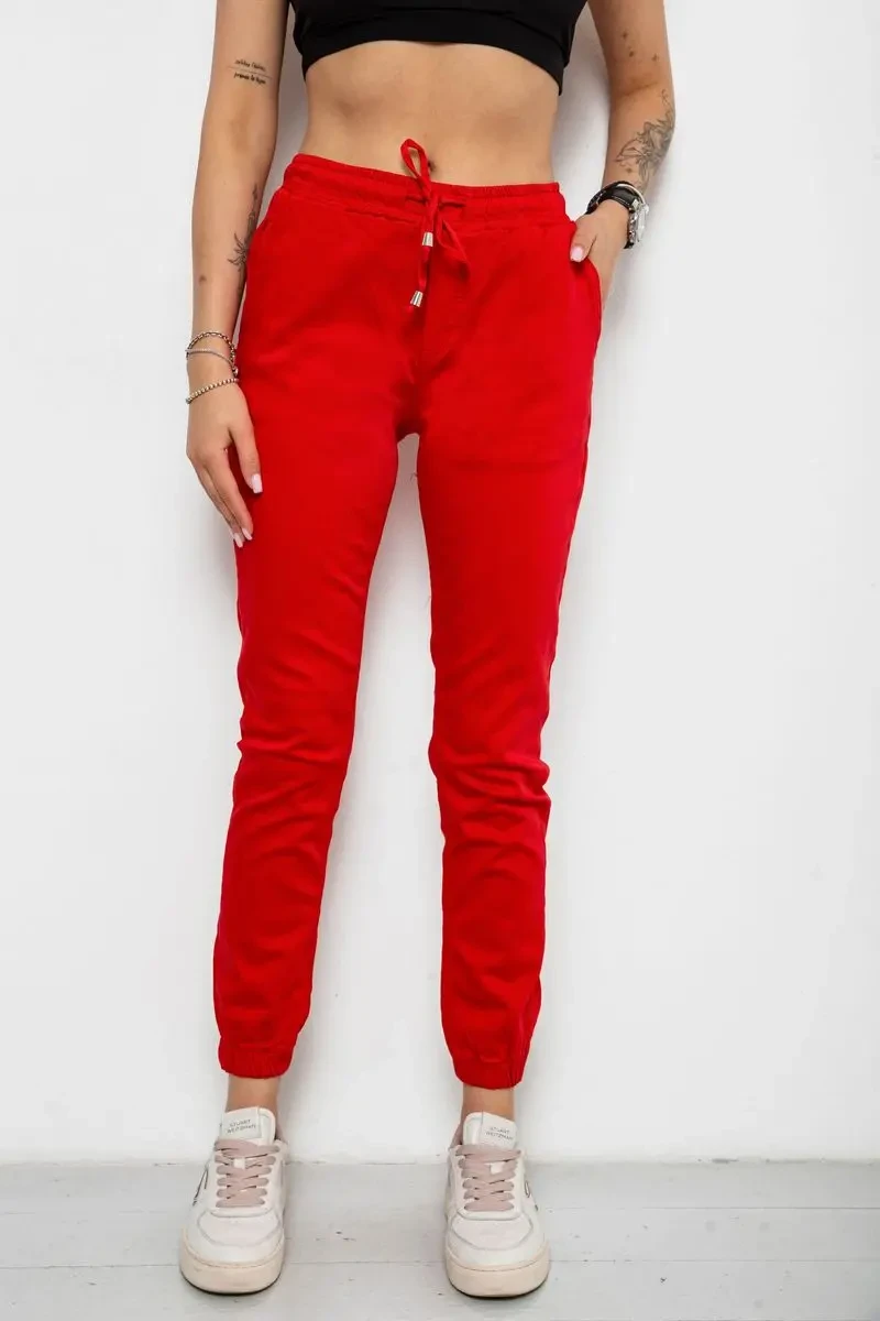 Штани жіночі, колір червоний, 182R1364