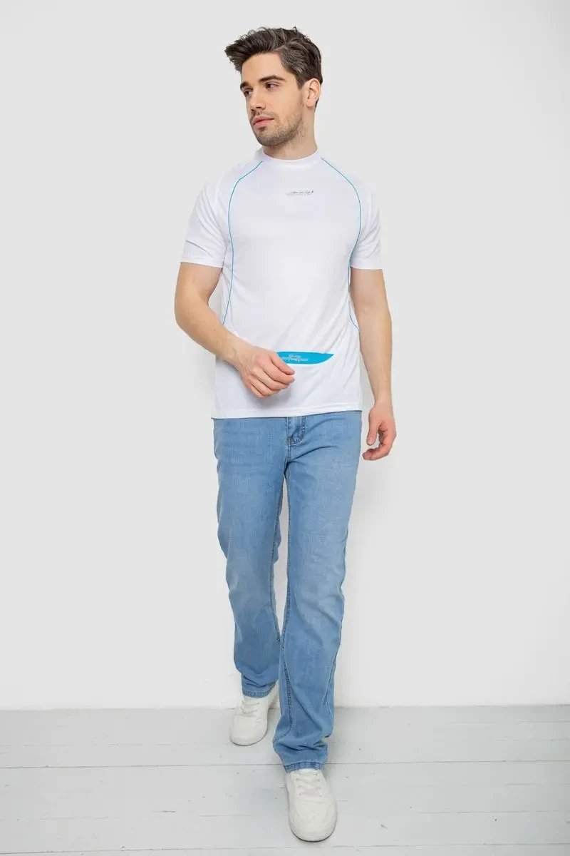 Футболка чоловіча з принтом, колір білий, 244R0508 2