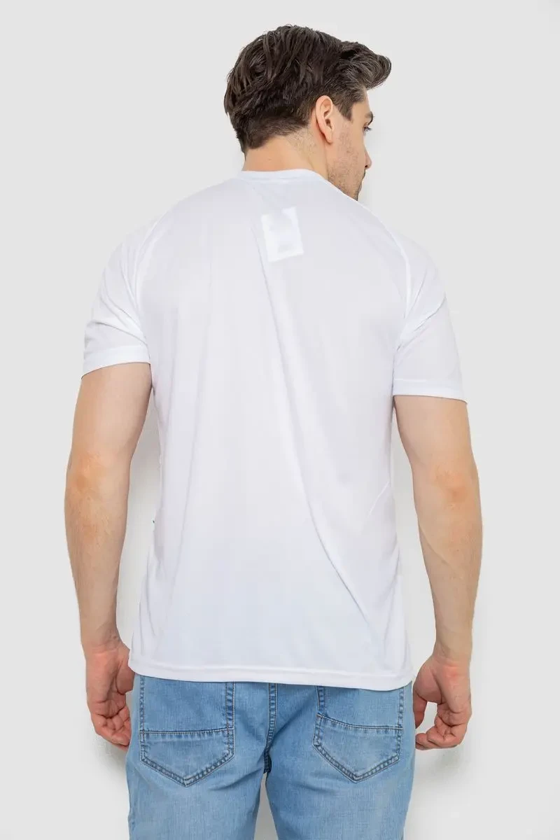 Футболка чоловіча з принтом, колір білий, 244R0508 4