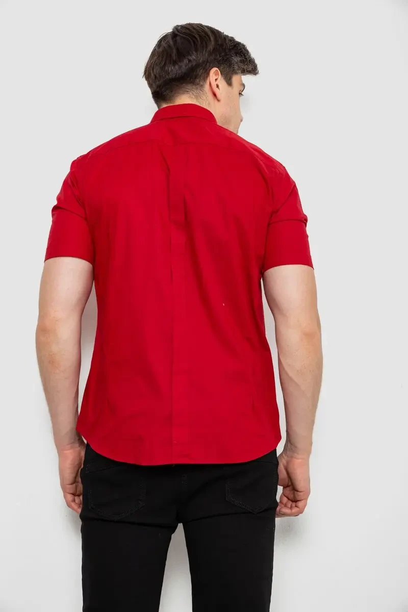 Сорочка чоловіча однотонна, колір бордовий, 214R6917 4