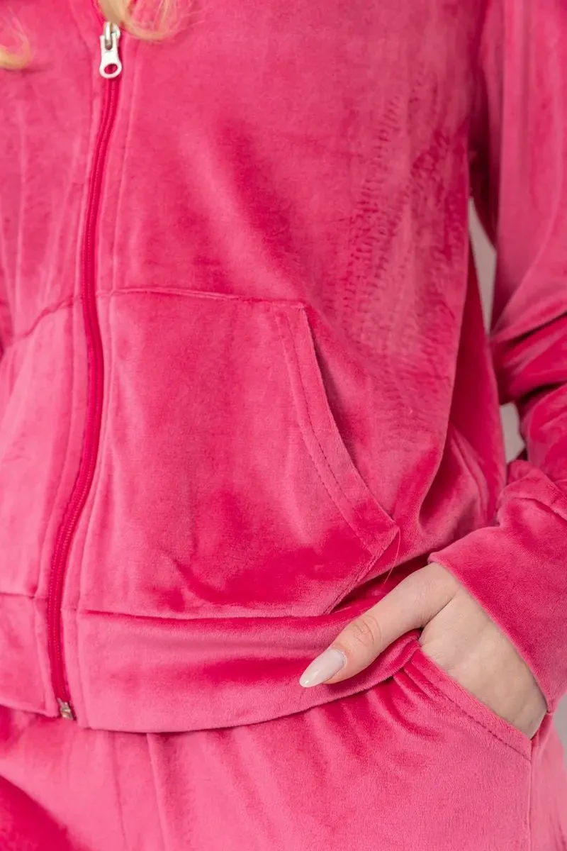 Спорт костюм жіночий велюровий, колір рожевий, 244R20304 5