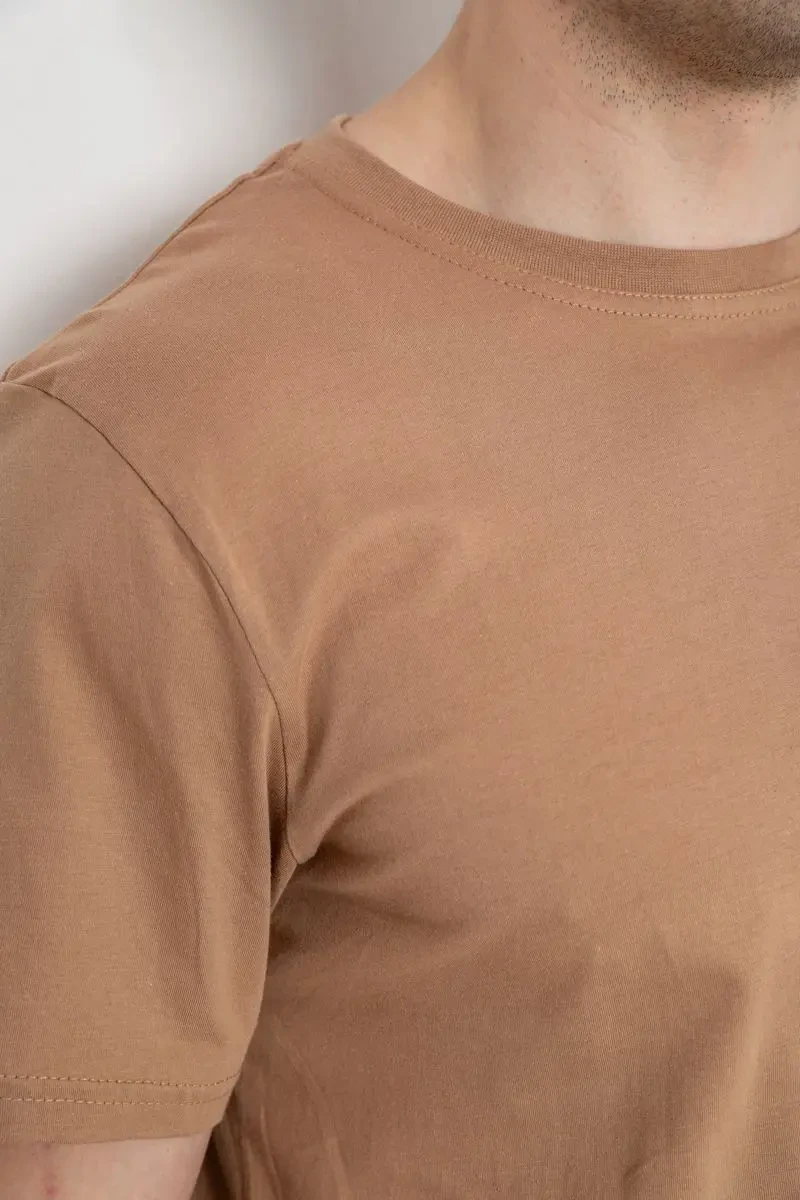 Футболка чоловіча базова білизняна, колір бежевий, 244R121 5