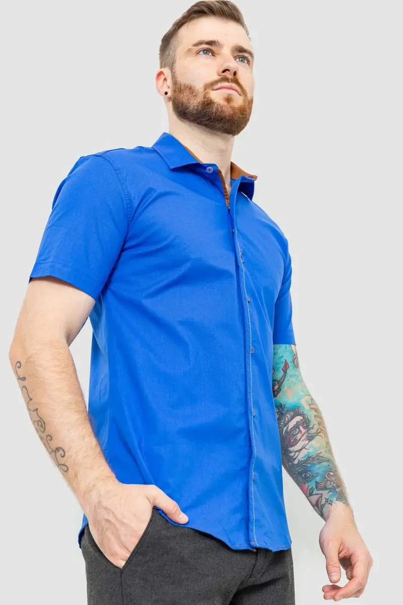 Сорочка чоловіча, колір електрик, 214R7543 3