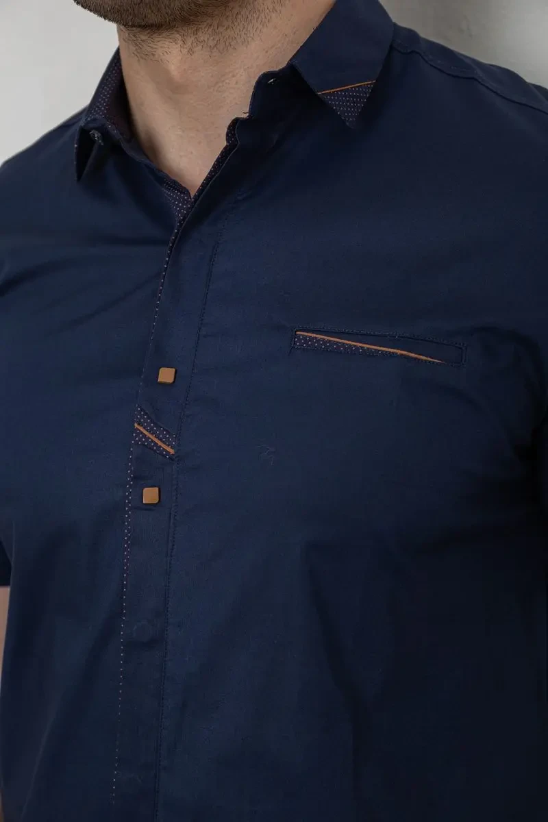 Сорочка чоловіча, колір темно-синій, 214R7007 5