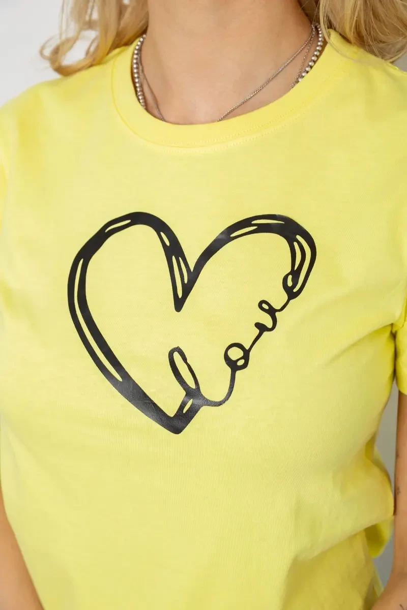 Футболка жіноча з принтом, колір жовтий, 238R558 5
